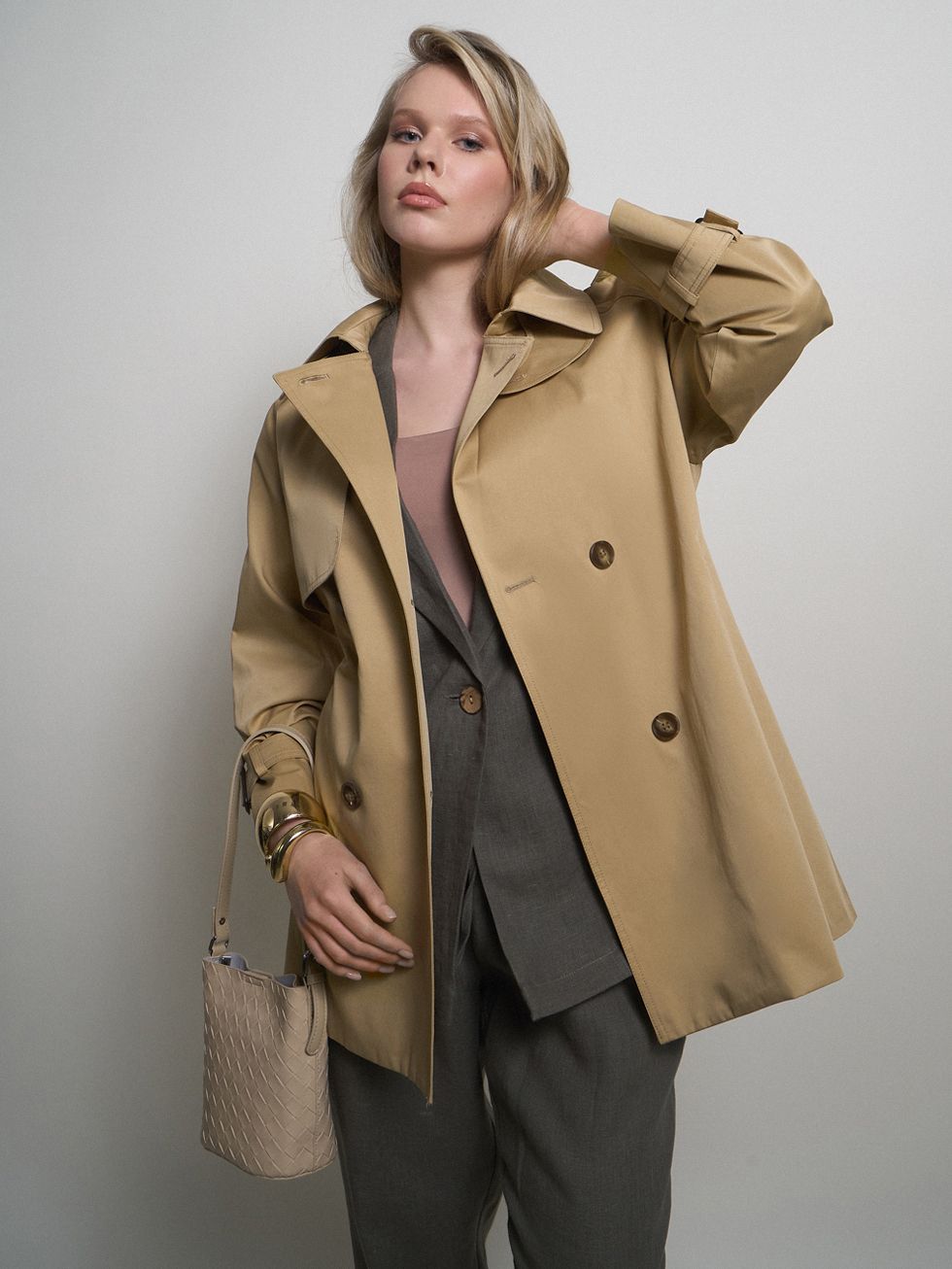 ТРЕНЧ ЖЕНСКИЙ, БЕЖЕВЫЙ