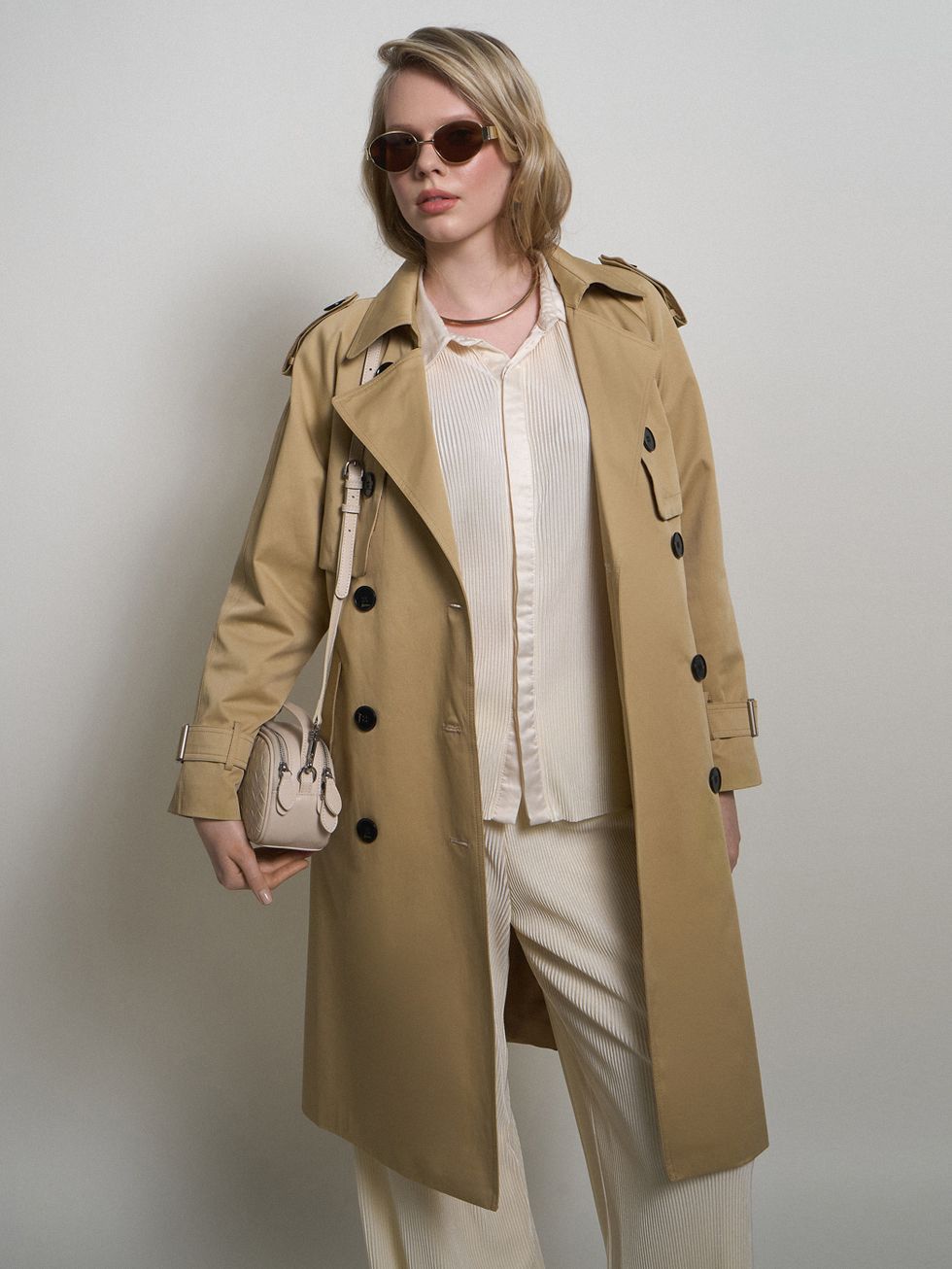 ТРЕНЧ ЖЕНСКИЙ, БЕЖЕВЫЙ