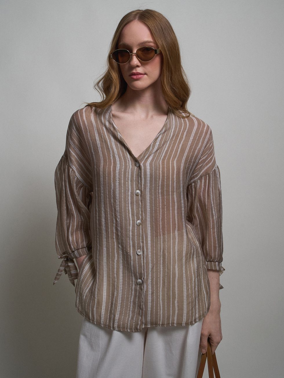 БЛУЗА ЖЕНСКАЯ, БЕЖЕВАЯ