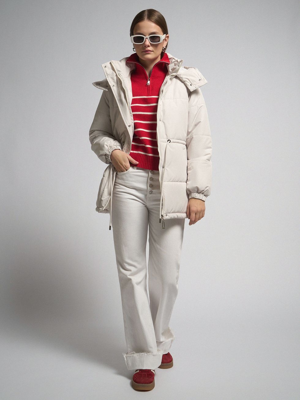 ПУХОВИК ЖЕНСКИЙ, БЕЖЕВЫЙ