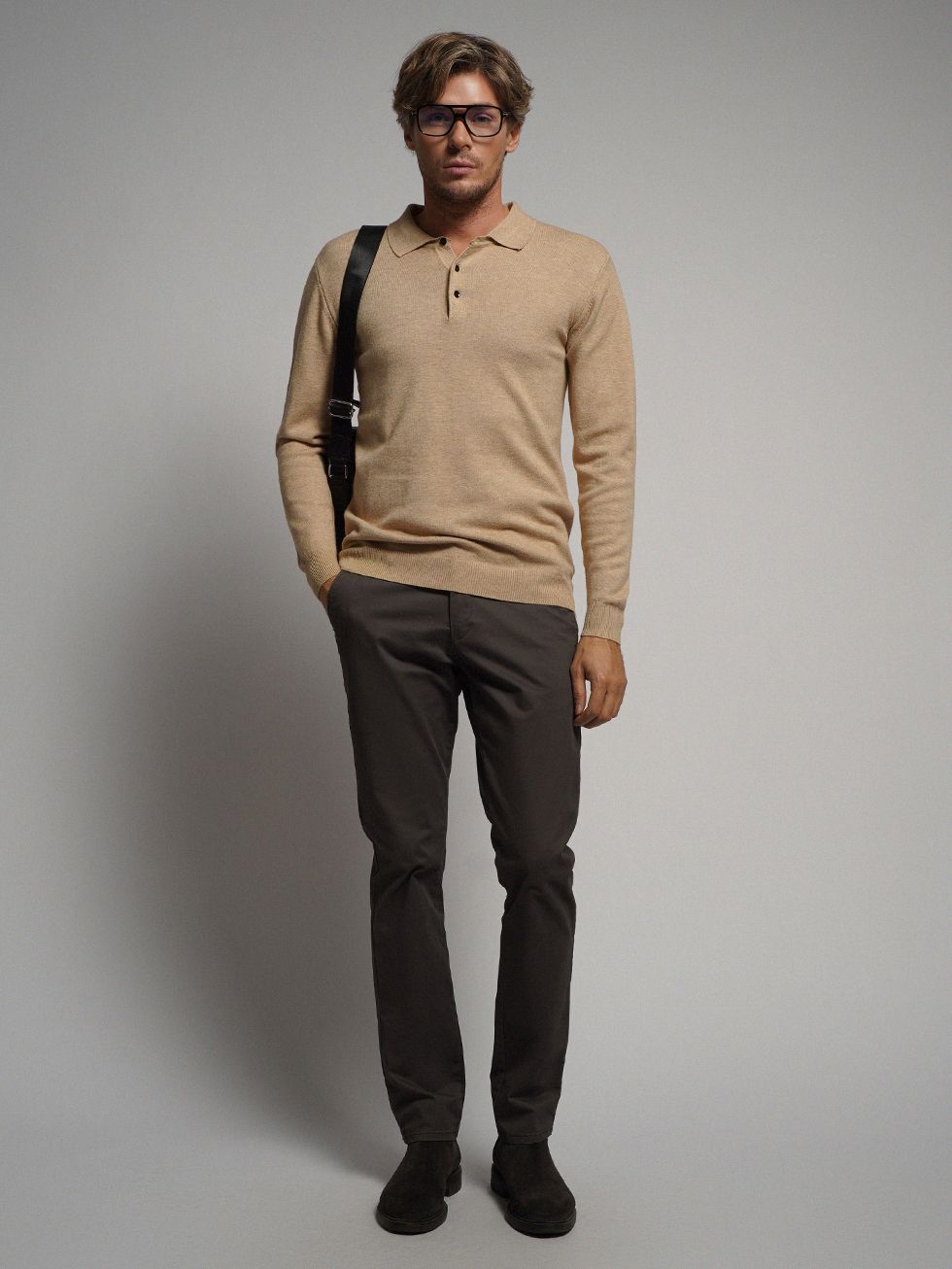 ДЖЕМПЕР МУЖСКОЙ, БЕЖЕВЫЙ