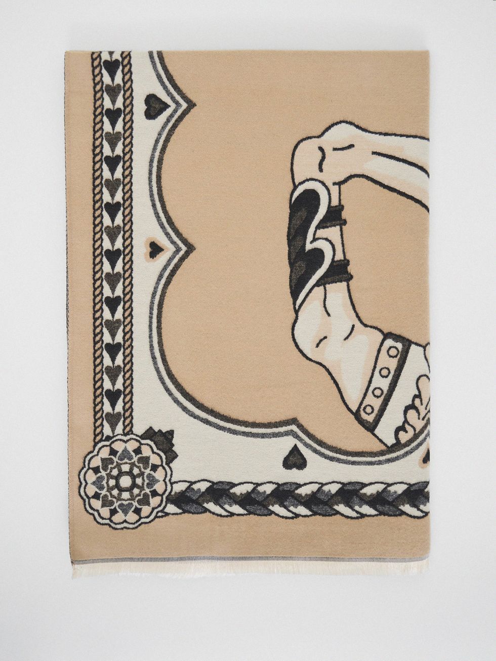 ШАРФ ЖЕНСКИЙ, БЕЖЕВЫЙ