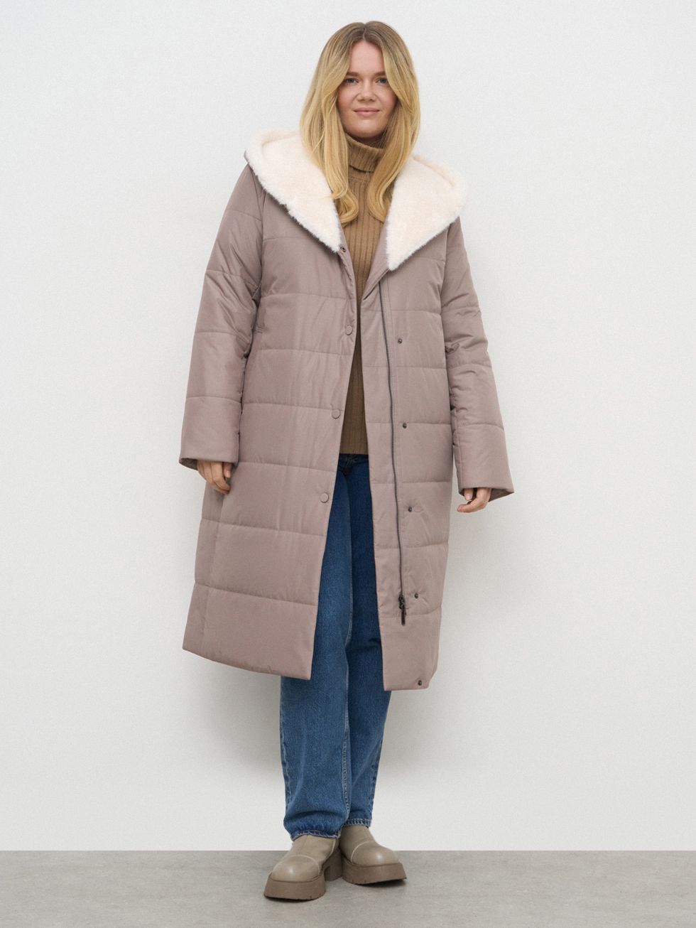 ПУХОВИК ЖЕНСКИЙ, БЕЖЕВЫЙ