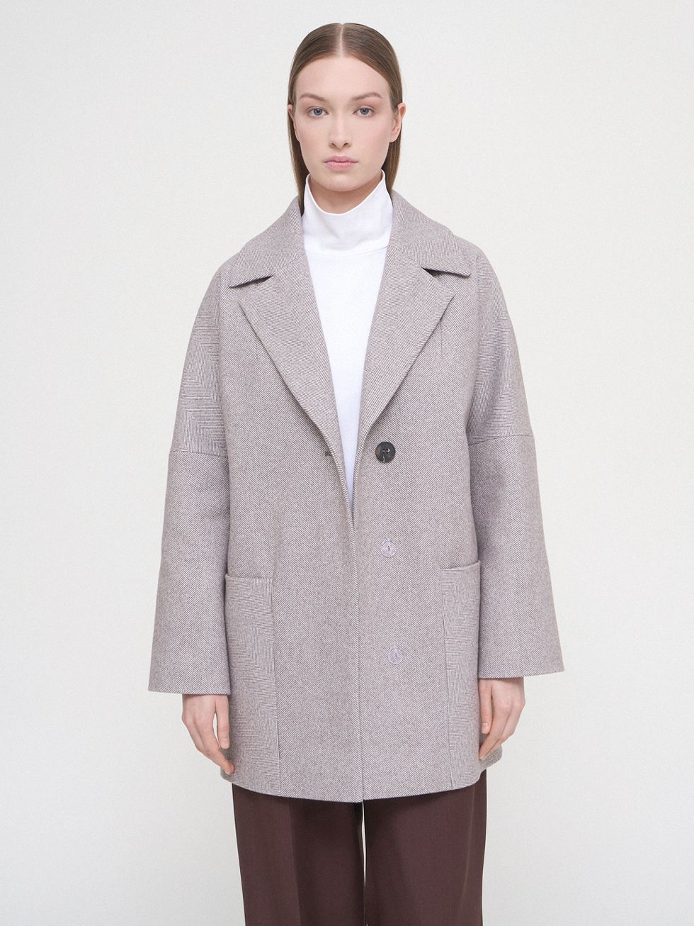 ТЕКСТИЛЬНОЕ ПАЛЬТО ЖЕНСКОЕ, БЕЖЕВОЕ