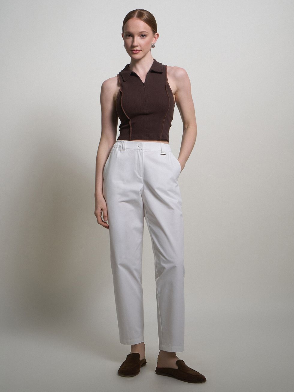 БРЮКИ ЖЕНСКИЕ, БЕЛЫЕ