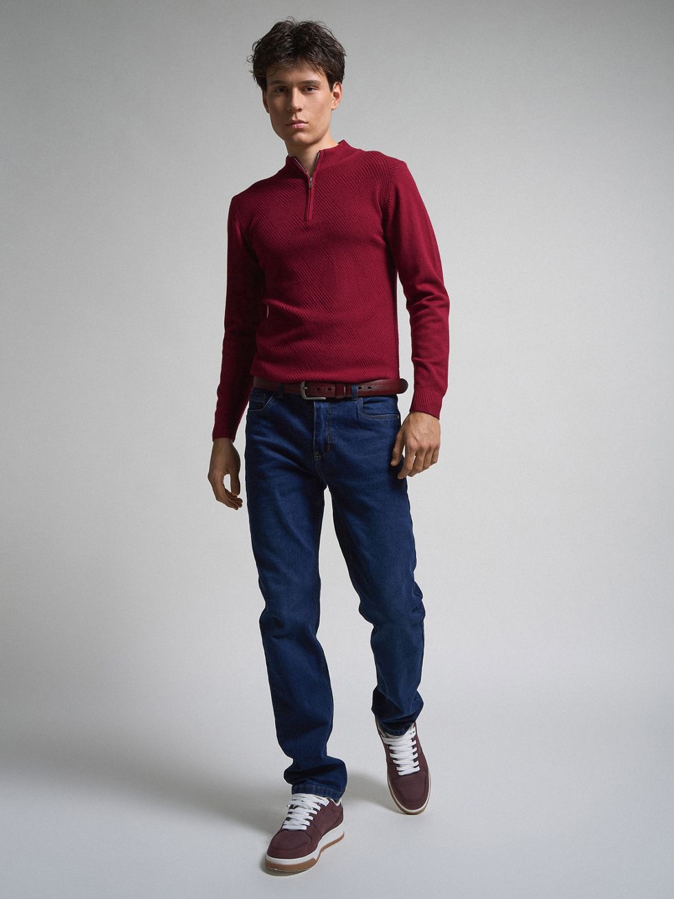 ДЖЕМПЕР МУЖСКОЙ, БОРДО