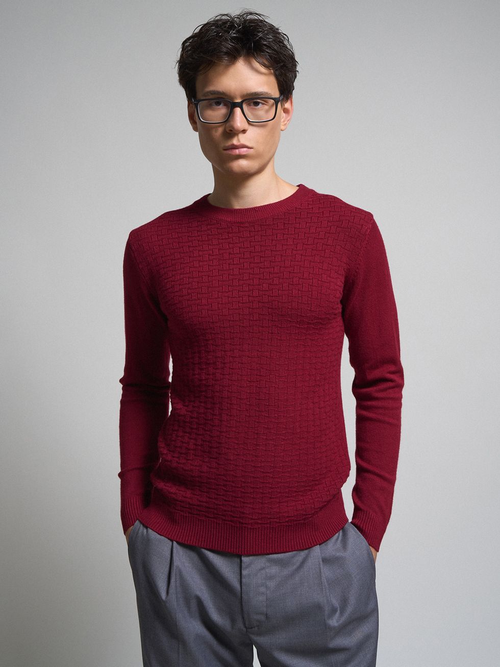 ДЖЕМПЕР МУЖСКОЙ, БОРДО