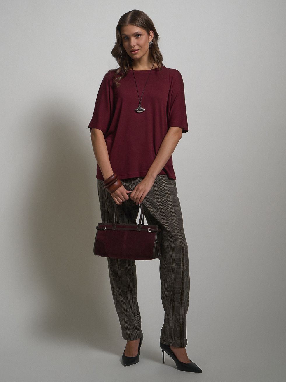 ФУТБОЛКА ЖЕНСКАЯ, БОРДО