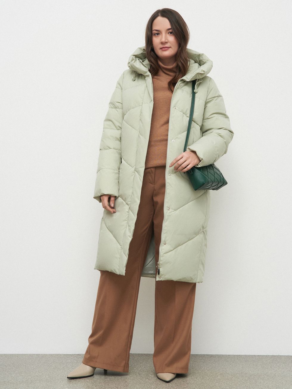 ПУХОВИК ЖЕНСКИЙ, СВЕТЛО-ЗЕЛЕНЫЙ