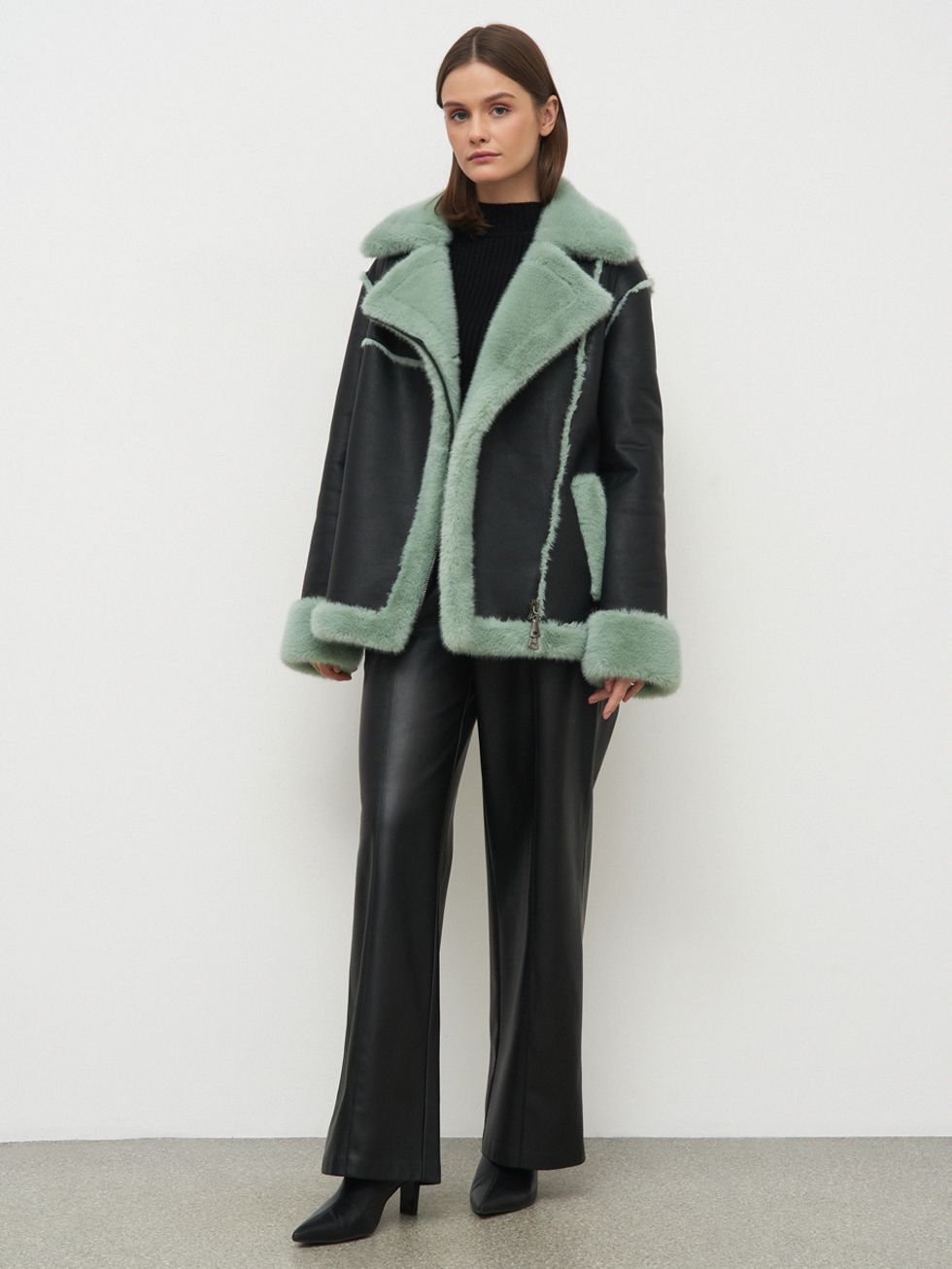 ДУБЛЕНКА ЖЕНСКАЯ, ЗЕЛЕНАЯ