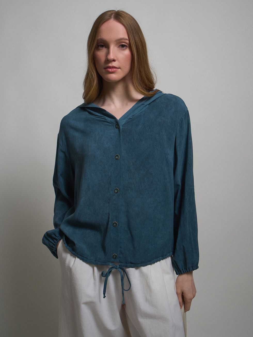 БЛУЗА ЖЕНСКАЯ, ЗЕЛЕНАЯ