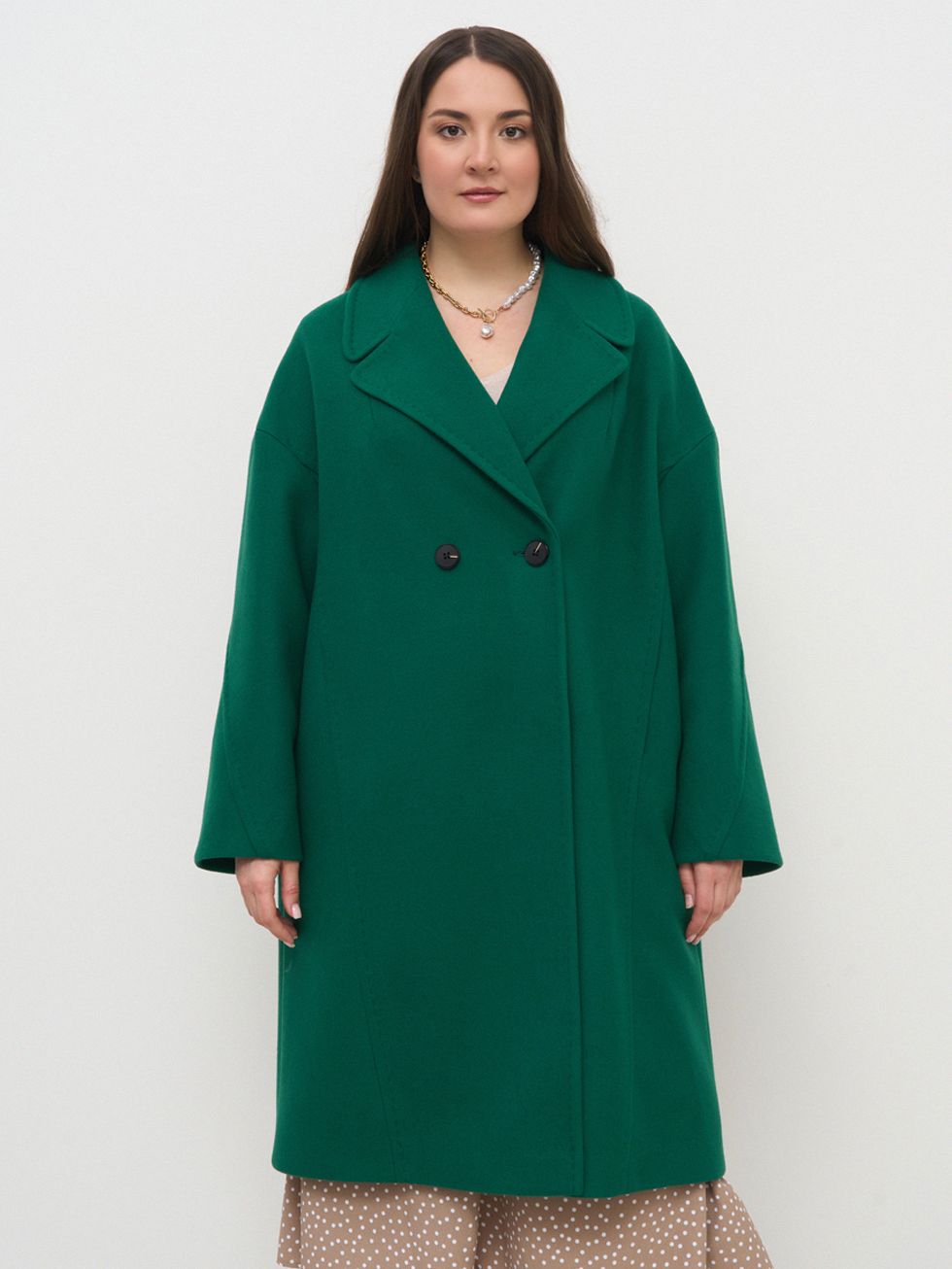 ТЕКСТИЛЬНОЕ ПАЛЬТО ЖЕНСКОЕ, ЗЕЛЕНОЕ