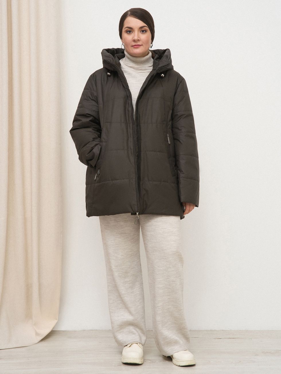 ВЕТРОВКА ЖЕНСКАЯ, ОЛИВКОВАЯ