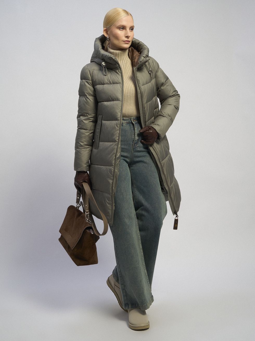 ПУХОВИК ЖЕНСКИЙ, ЗЕЛЕНЫЙ