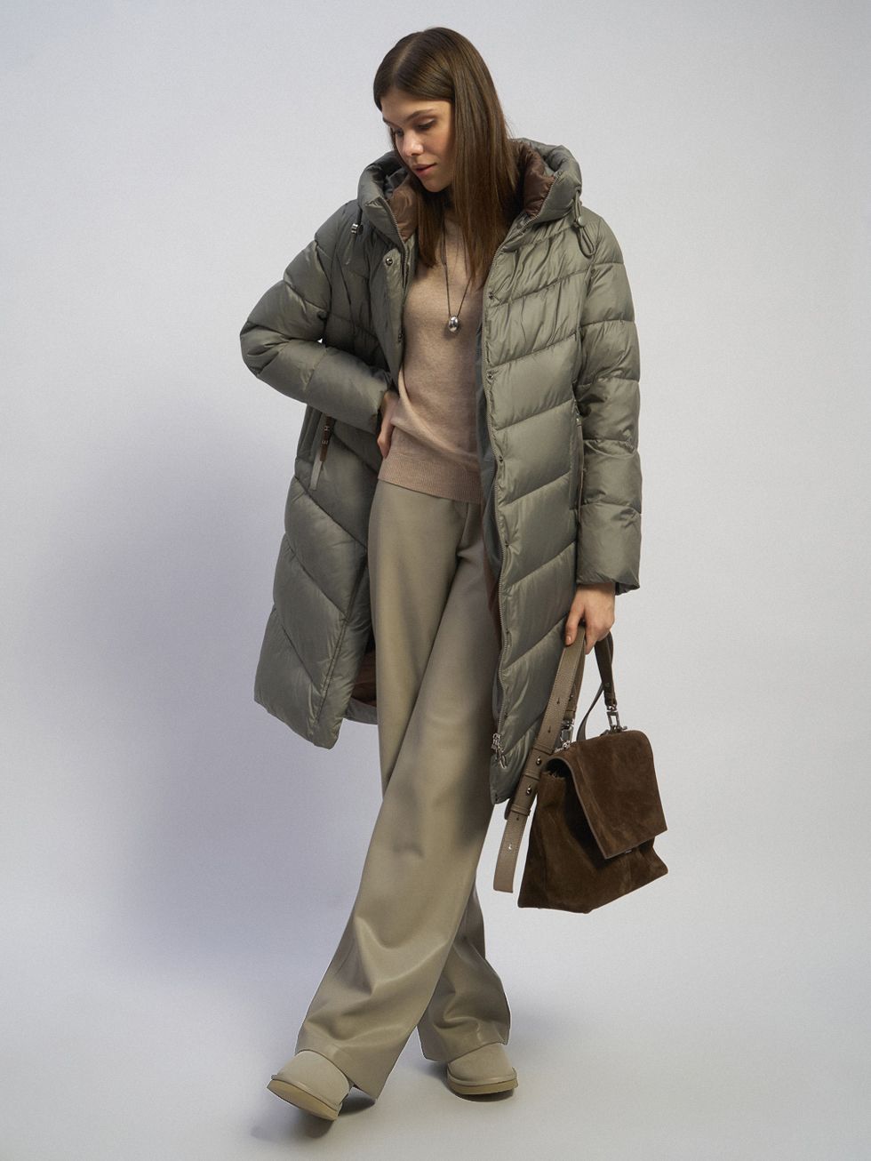 ПУХОВИК ЖЕНСКИЙ, ЗЕЛЕНЫЙ