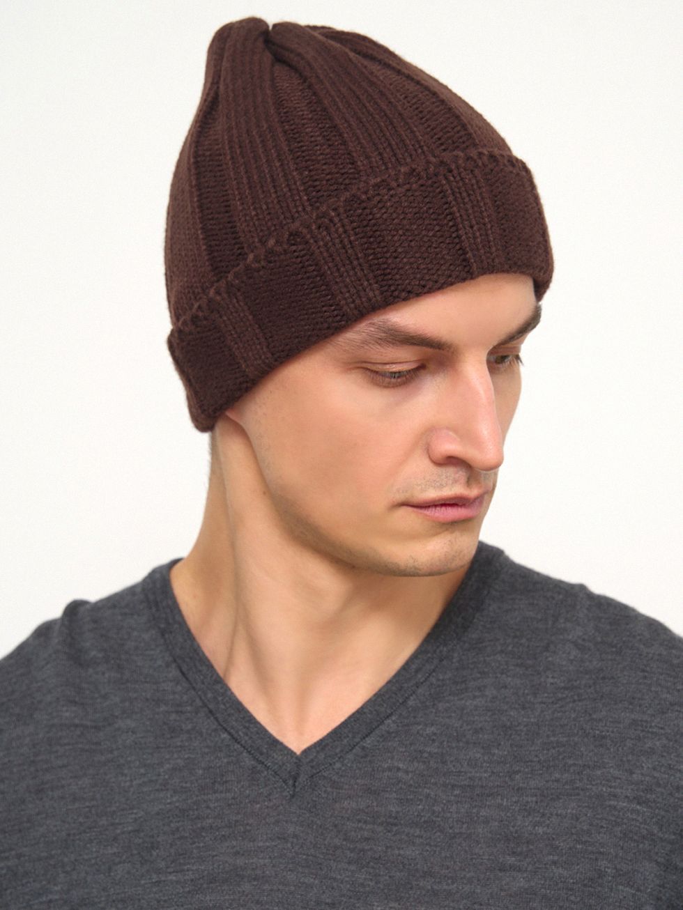 ШАПКА МУЖСКАЯ, КОРИЧНЕВАЯ