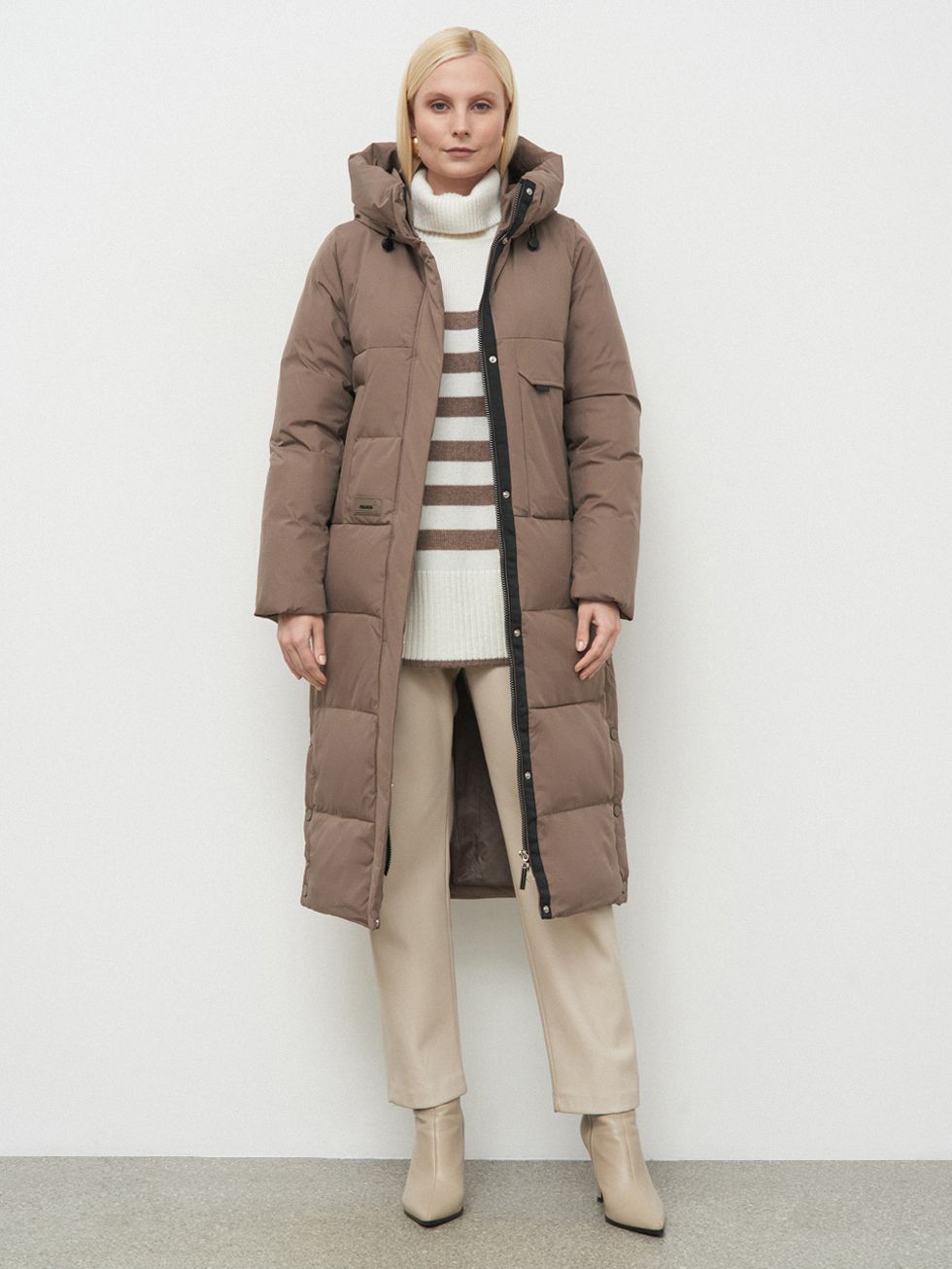 ПУХОВИК ЖЕНСКИЙ, КОРИЧНЕВЫЙ