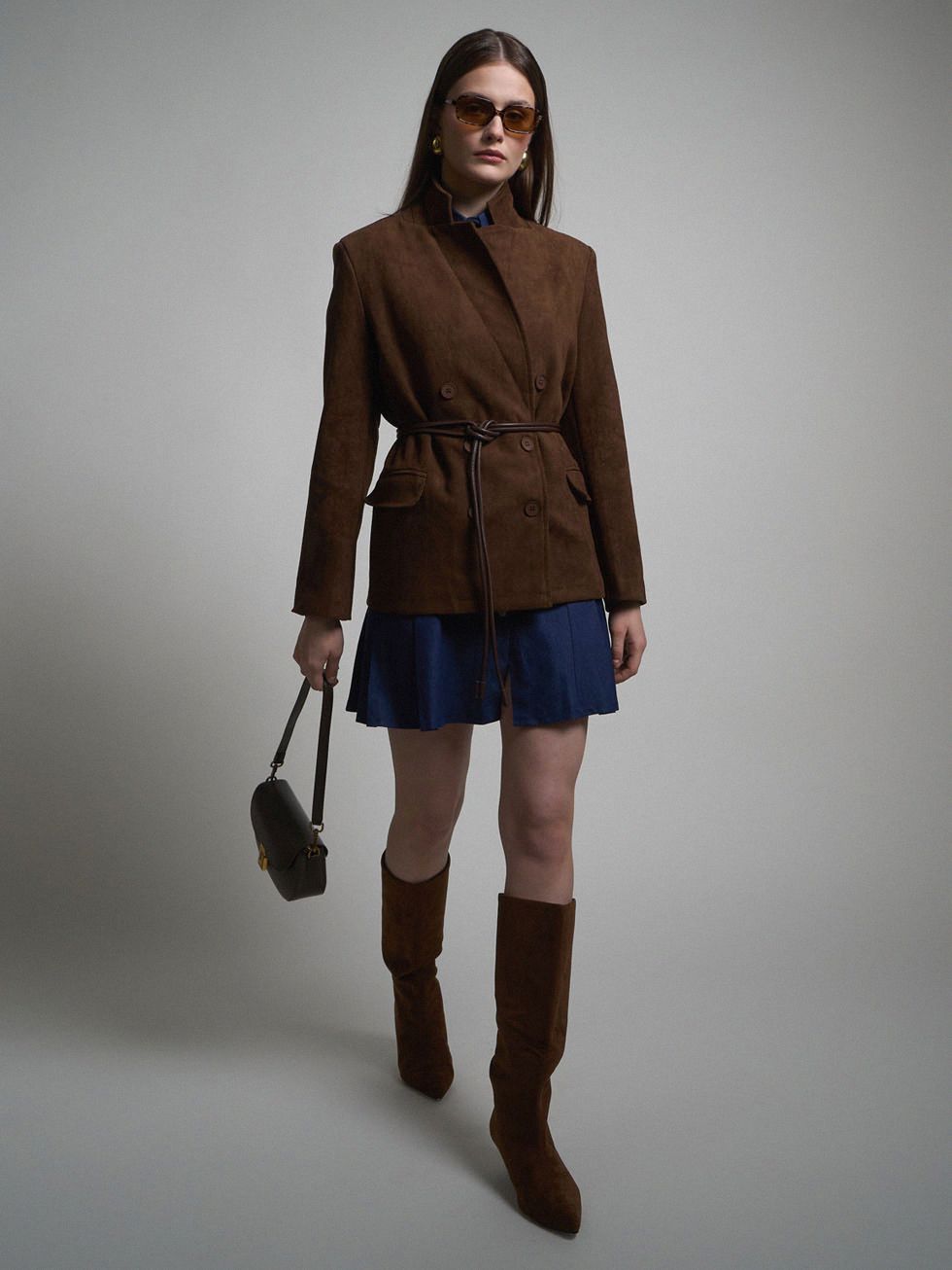 ЖАКЕТ ЖЕНСКИЙ, КОРИЧНЕВЫЙ