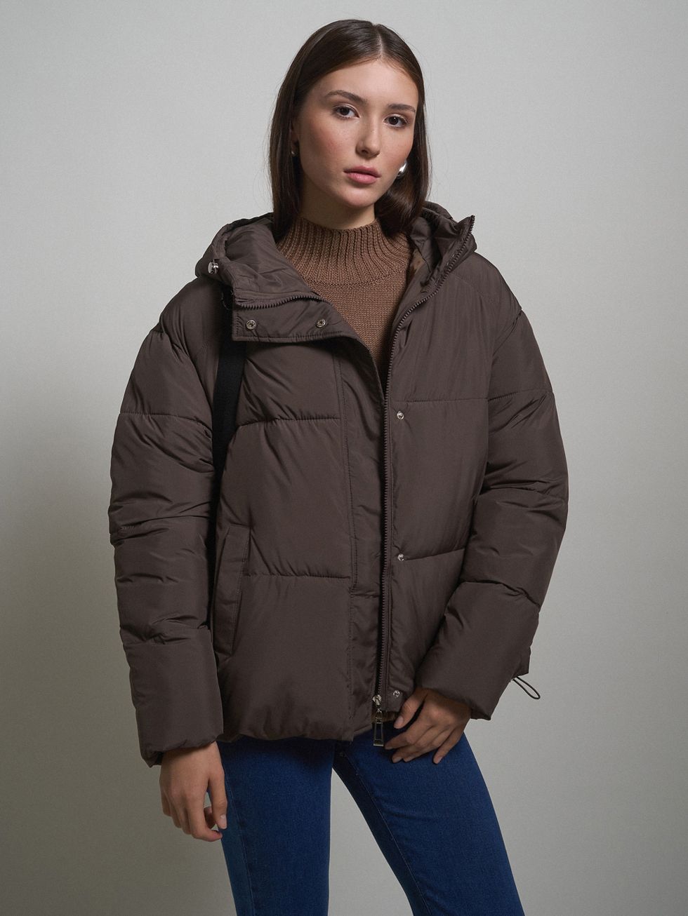 ПУХОВИК ЖЕНСКИЙ, КОРИЧНЕВЫЙ