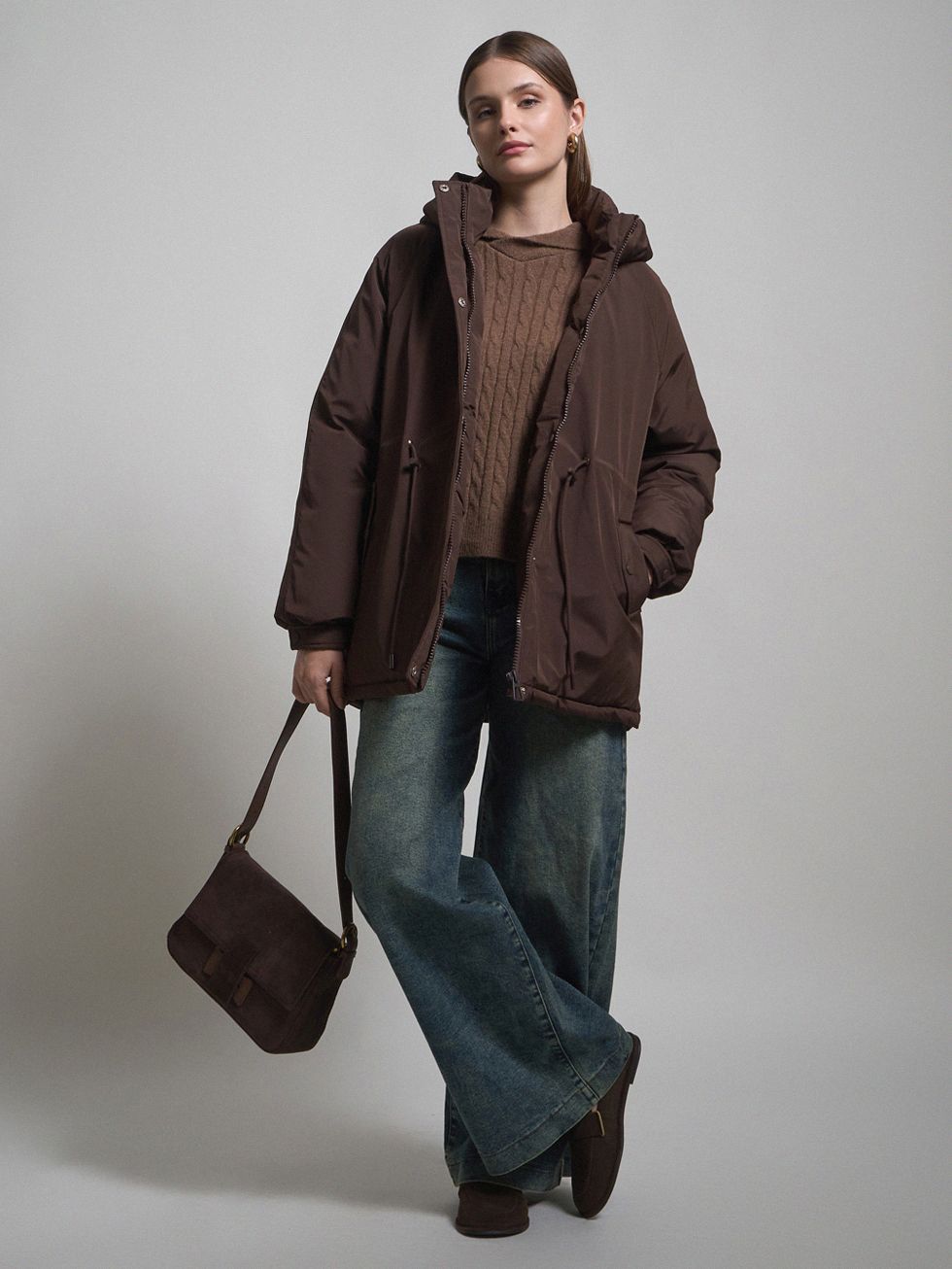 ПАРКА ЖЕНСКАЯ, КОРИЧНЕВАЯ