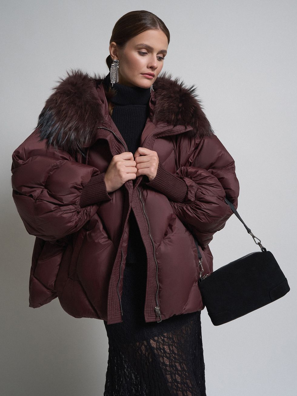 ПУХОВИК ЖЕНСКИЙ, КОРИЧНЕВЫЙ