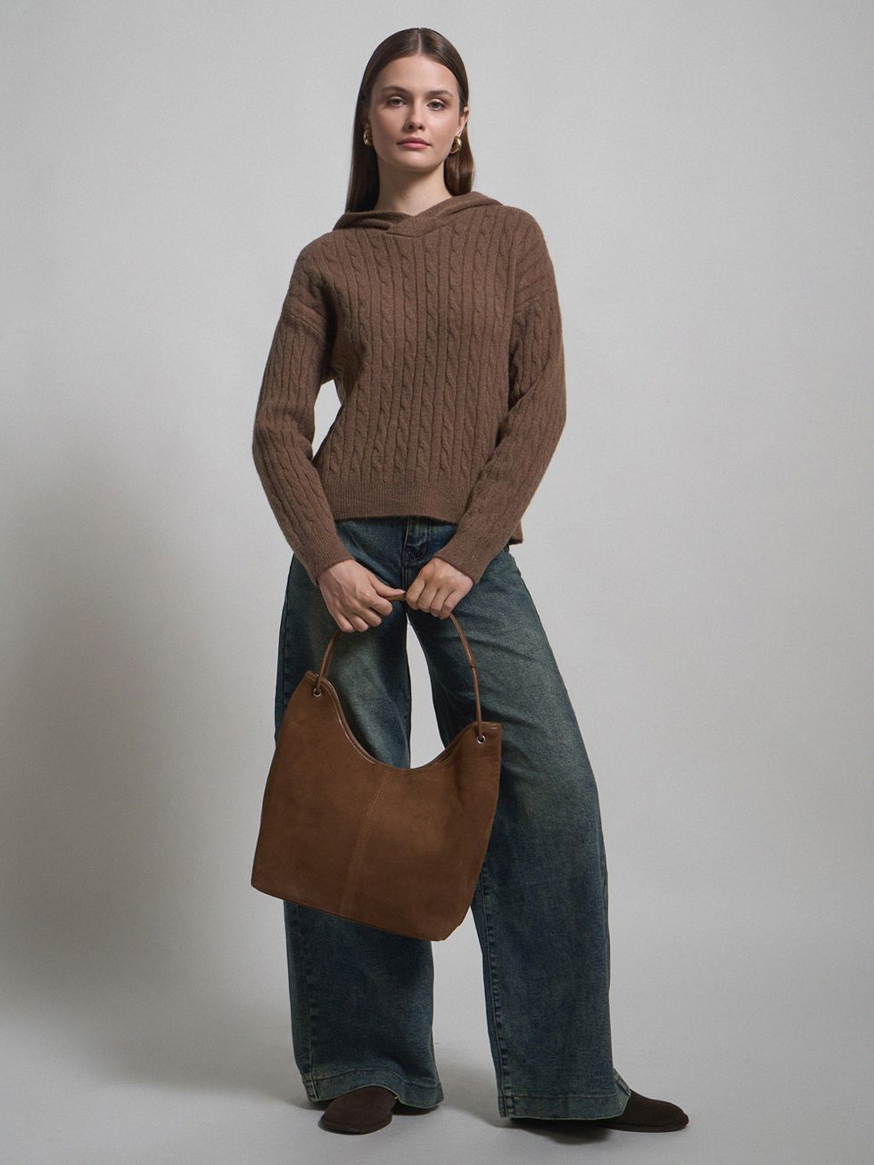 ДЖЕМПЕР ЖЕНСКИЙ, КОРИЧНЕВЫЙ