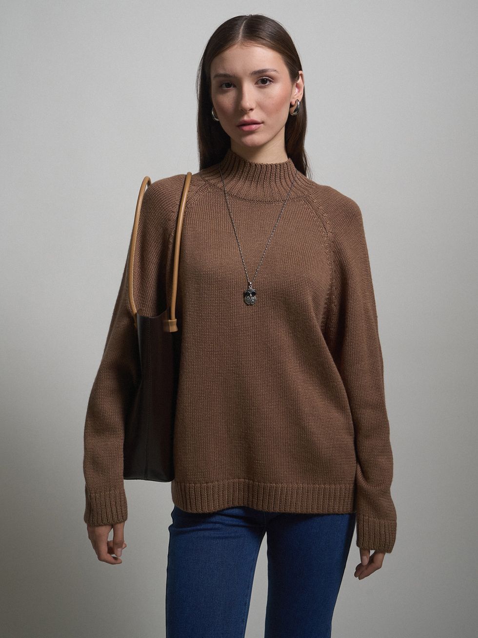 ДЖЕМПЕР ЖЕНСКИЙ, КОРИЧНЕВЫЙ