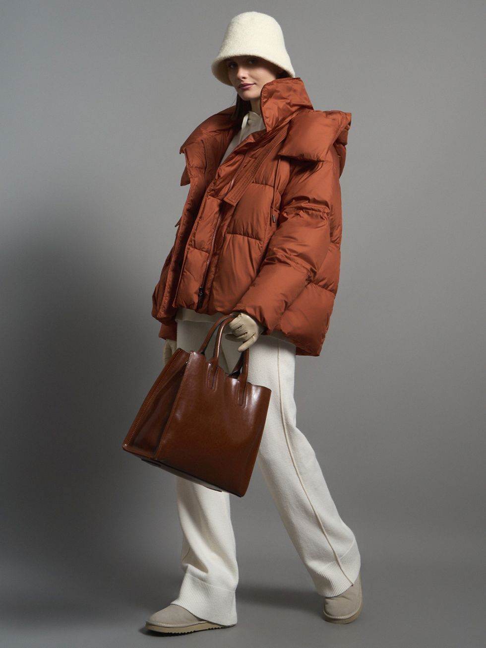 ПУХОВИК ЖЕНСКИЙ, КОРИЧНЕВЫЙ