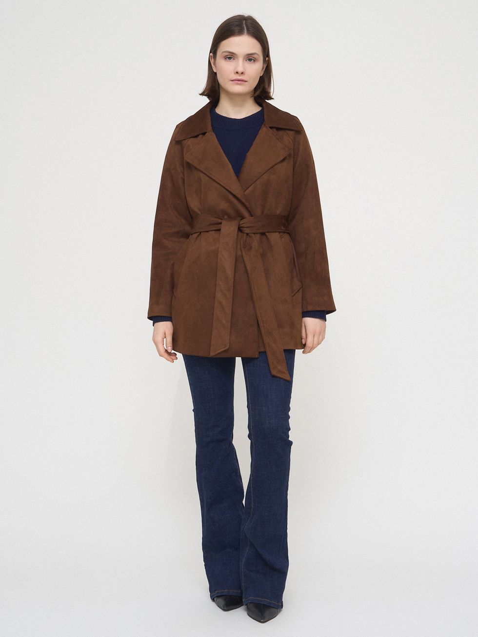 ТРЕНЧ ЖЕНСКИЙ, КОРИЧНЕВЫЙ