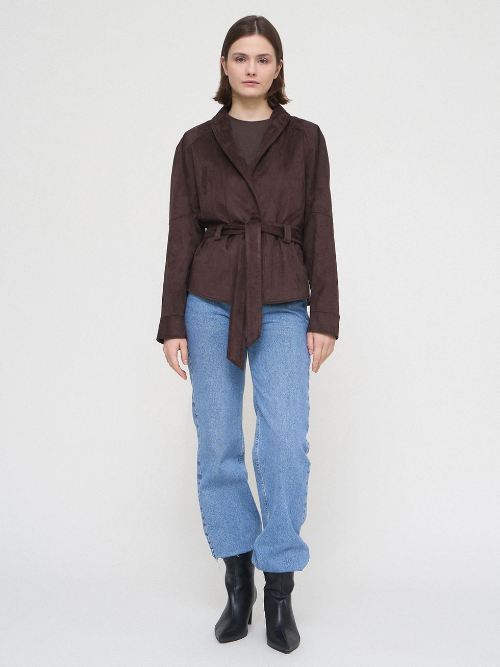 КОЖАНАЯ КУРТКА ЖЕНСКАЯ, КОРИЧНЕВАЯ