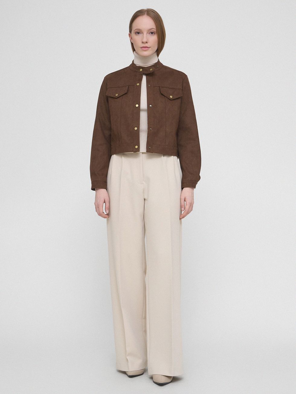 КОЖАНАЯ КУРТКА ЖЕНСКАЯ, КОРИЧНЕВАЯ