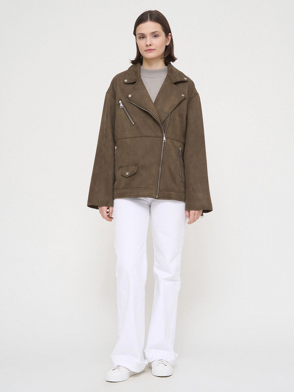 КОЖАНАЯ КУРТКА ЖЕНСКАЯ, КОРИЧНЕВАЯ