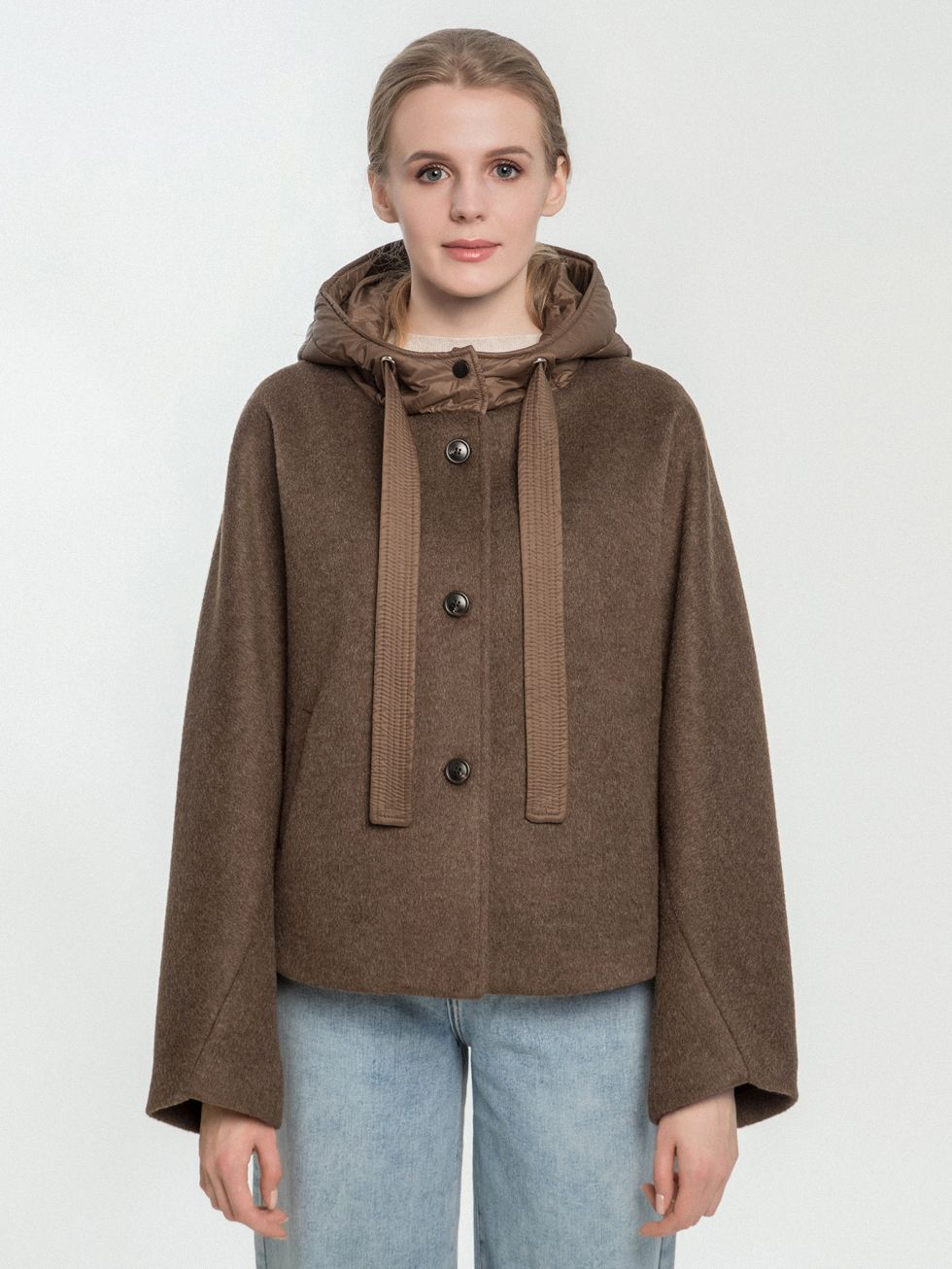 ТЕКСТИЛЬНАЯ КУРТКА ЖЕНСКАЯ, КОРИЧНЕВАЯ