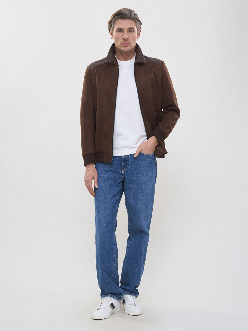 КОЖАНАЯ КУРТКА МУЖСКАЯ, КОРИЧНЕВАЯ