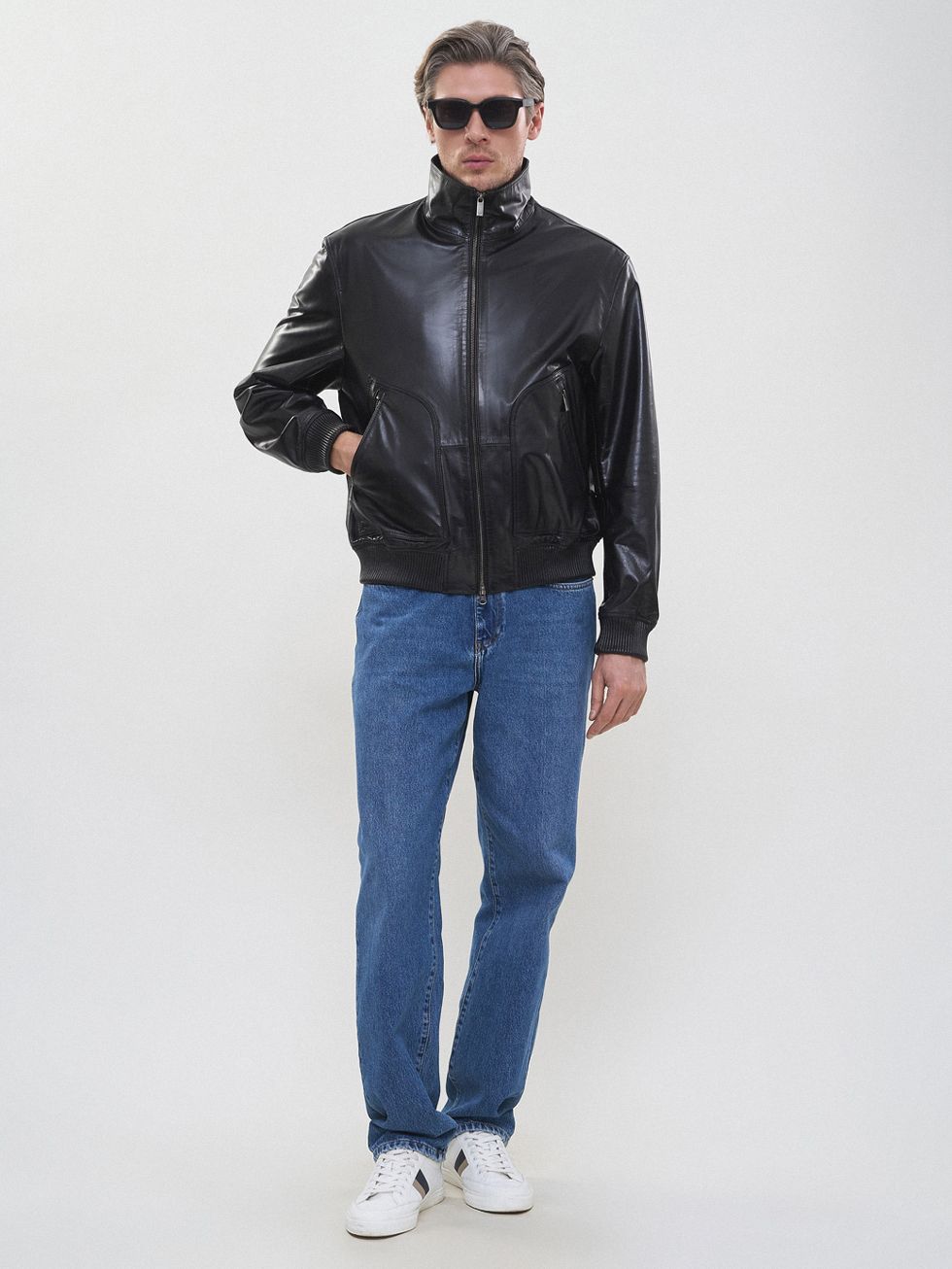 КОЖАНАЯ КУРТКА МУЖСКАЯ, КОРИЧНЕВАЯ