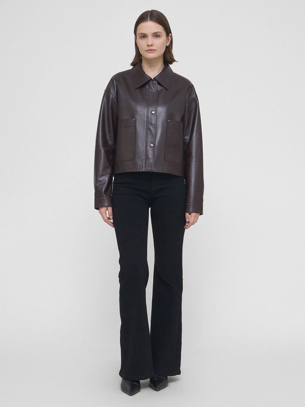 КОЖАНАЯ КУРТКА ЖЕНСКАЯ, КОРИЧНЕВАЯ