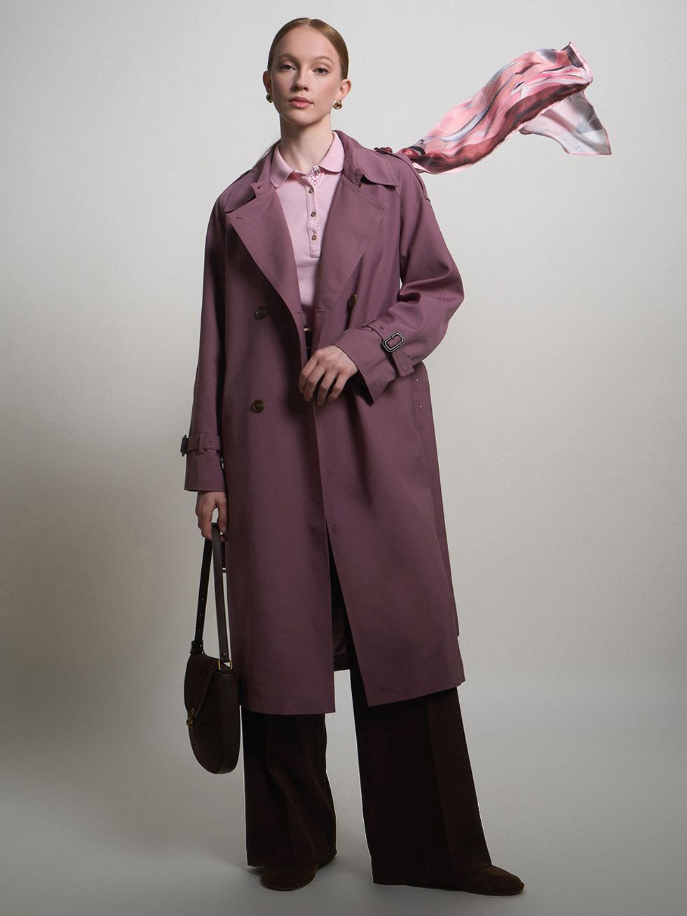 ТРЕНЧ ЖЕНСКИЙ, РОЗОВЫЙ