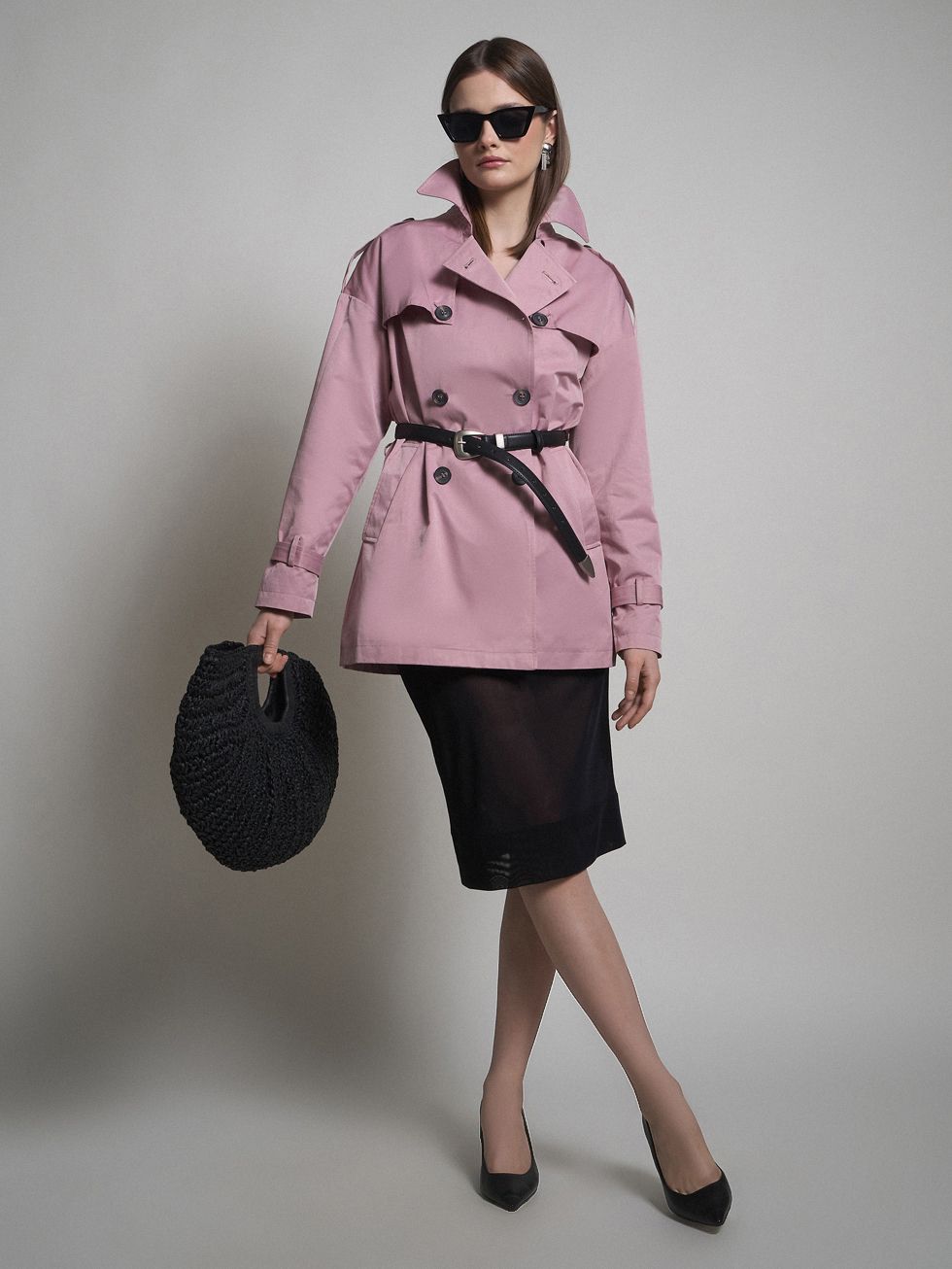 ТРЕНЧ ЖЕНСКИЙ, РОЗОВЫЙ