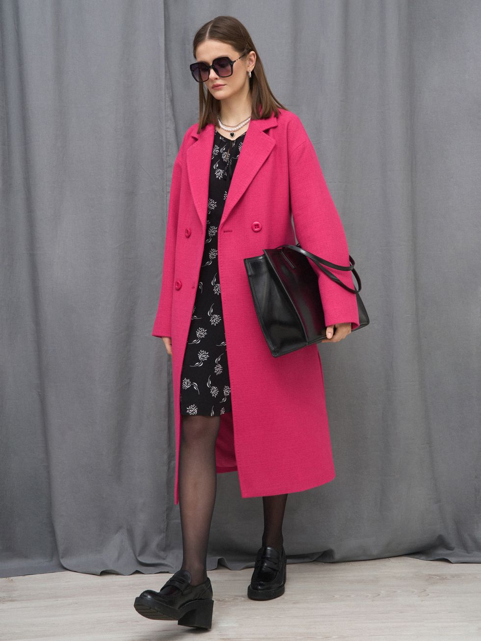 ТЕКСТИЛЬНОЕ ПАЛЬТО ЖЕНСКОЕ, РОЗОВОЕ