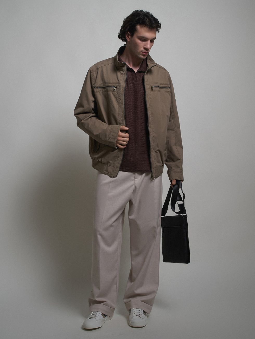 ВЕТРОВКА МУЖСКАЯ, СВЕТЛО-БЕЖЕВАЯ