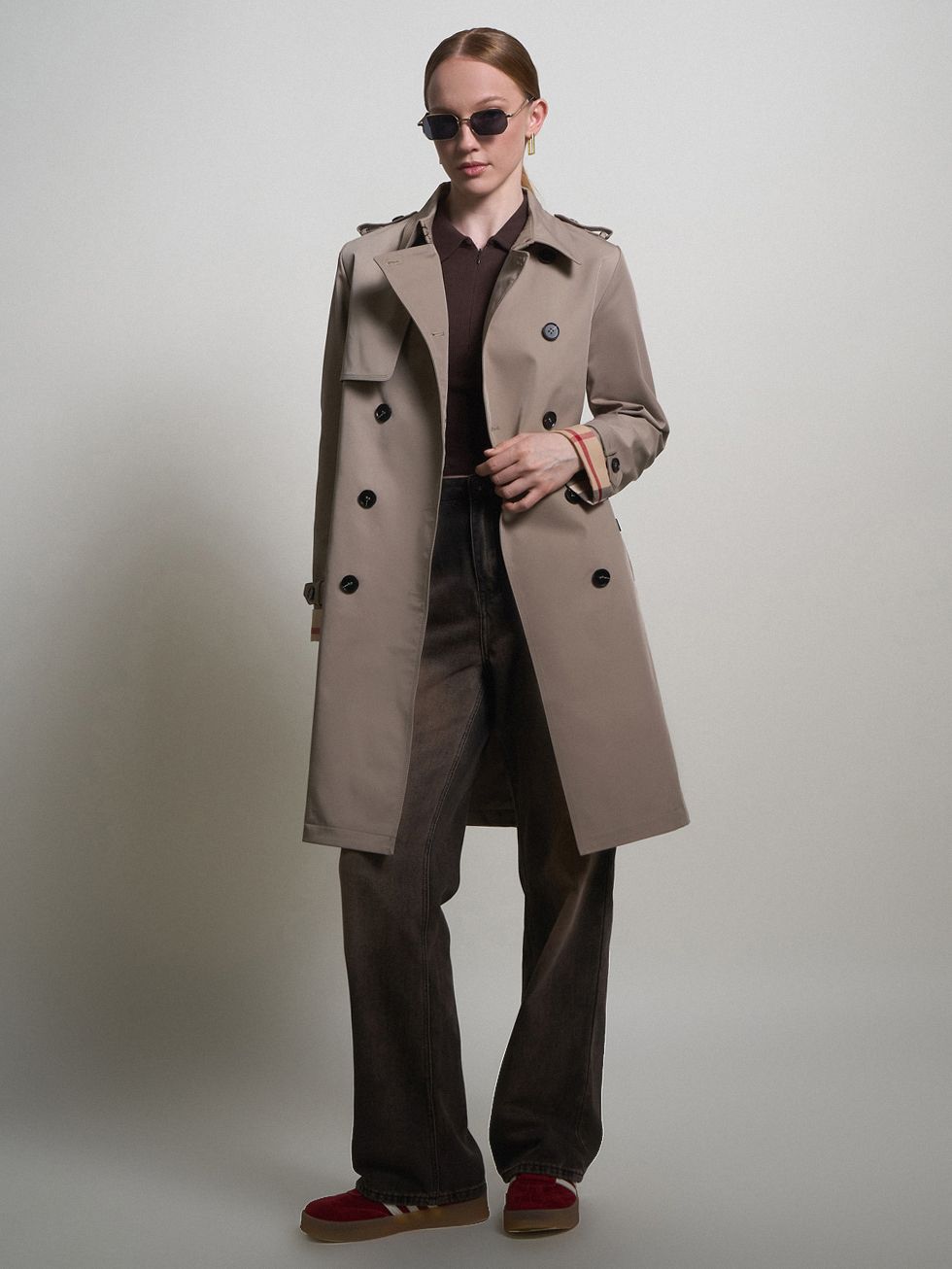 ТРЕНЧ ЖЕНСКИЙ, СВЕТЛО-КОРИЧНЕВЫЙ