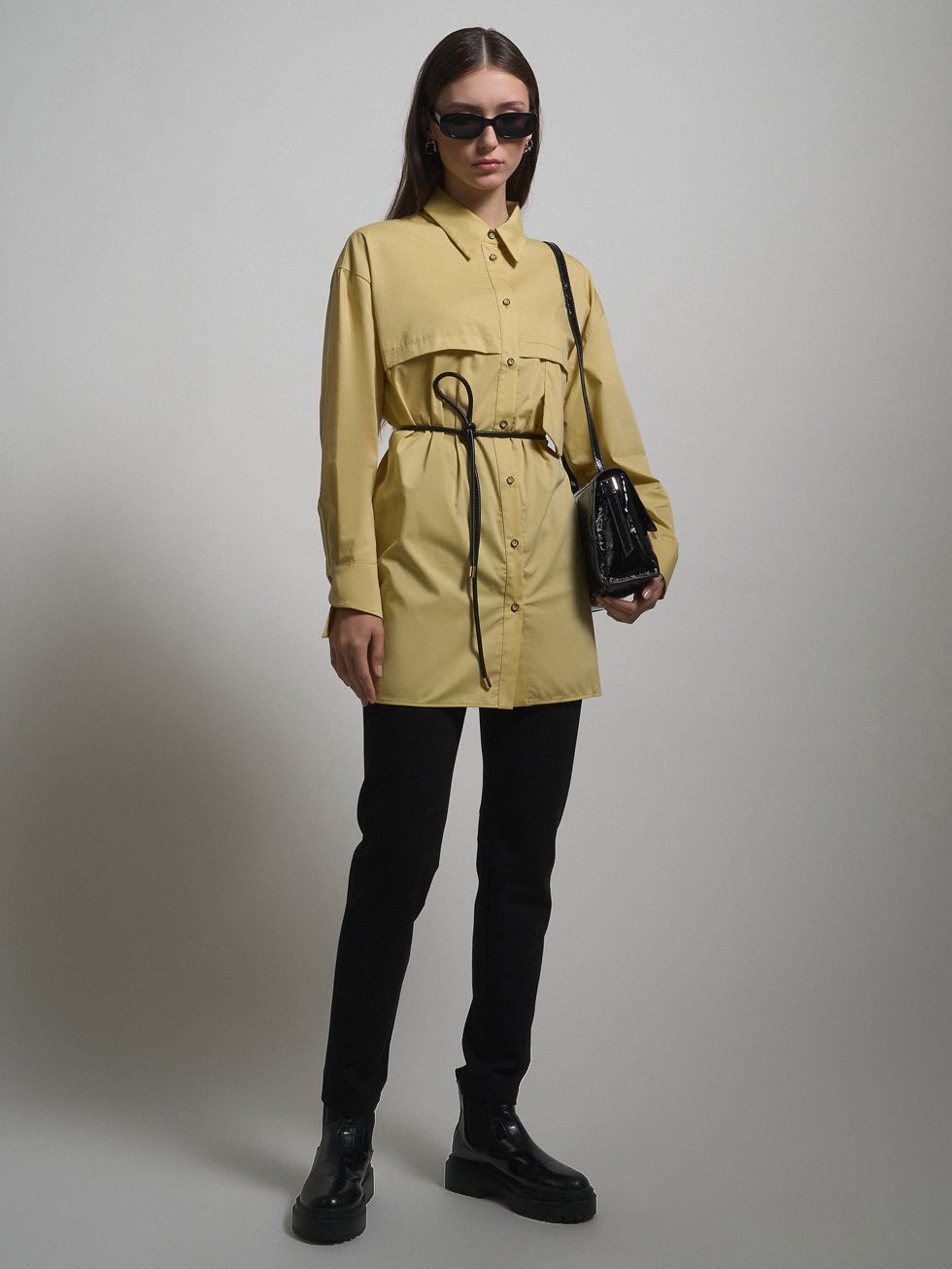 БЛУЗА ЖЕНСКАЯ, СВЕТЛО-КОРИЧНЕВАЯ