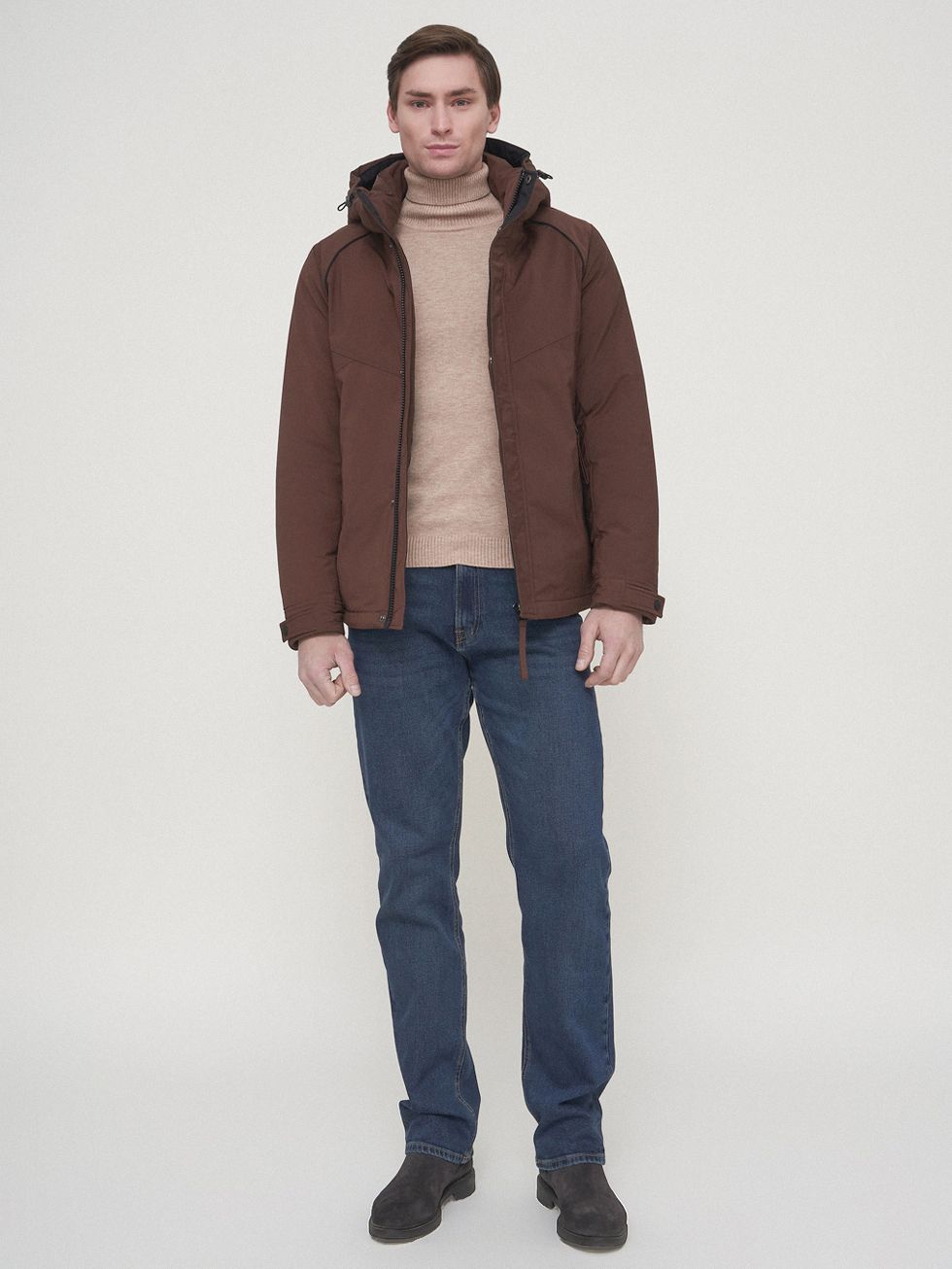 ПАРКА МУЖСКАЯ, СВЕТЛО-КОРИЧНЕВАЯ