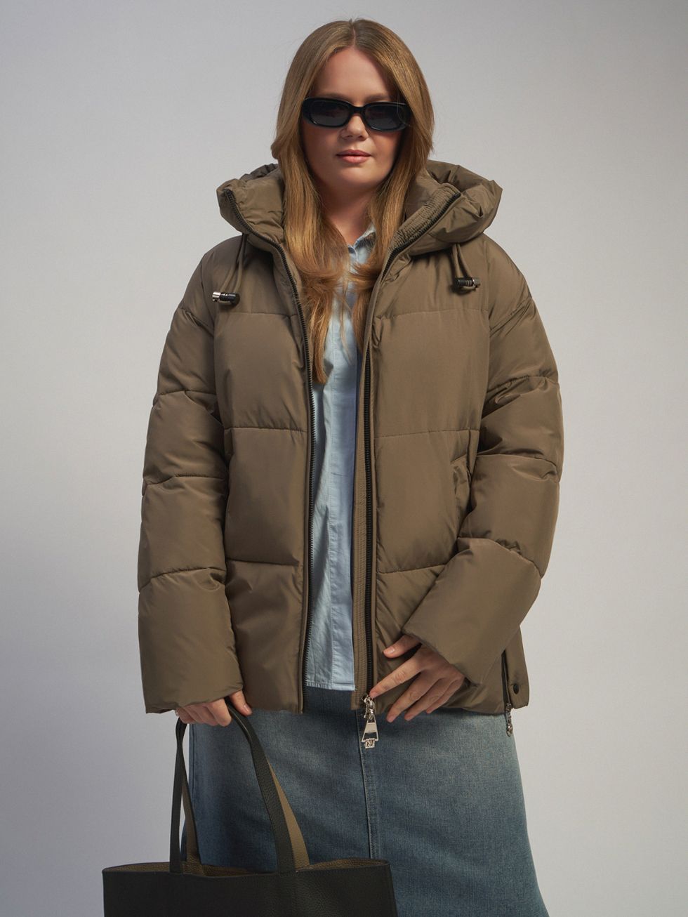 ПУХОВИК ЖЕНСКИЙ, СВЕТЛО-КОРИЧНЕВЫЙ