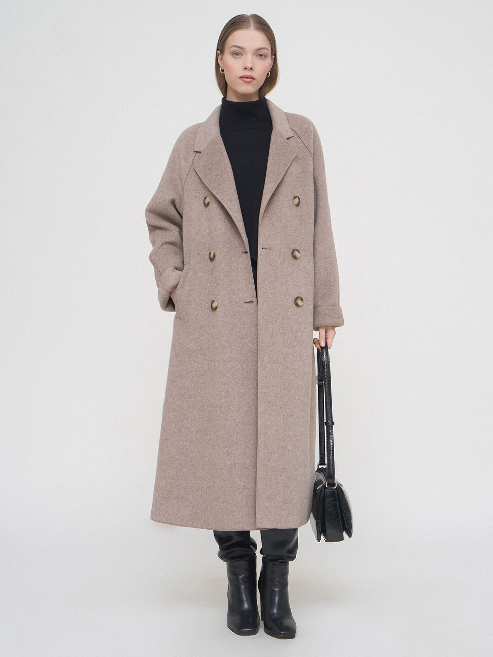 ТЕКСТИЛЬНОЕ ПАЛЬТО ЖЕНСКОЕ, СВЕТЛО-КОРИЧНЕВОЕ