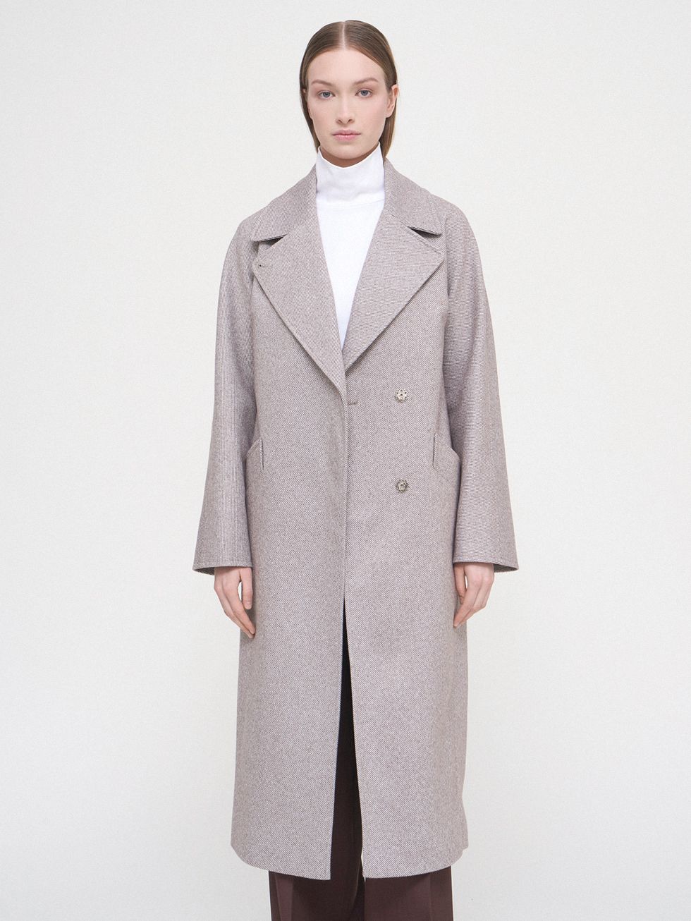 ТЕКСТИЛЬНОЕ ПАЛЬТО ЖЕНСКОЕ, СВЕТЛО-КОРИЧНЕВОЕ