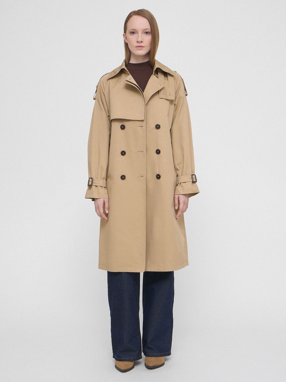 ТРЕНЧ ЖЕНСКИЙ, СВЕТЛО-КОРИЧНЕВЫЙ