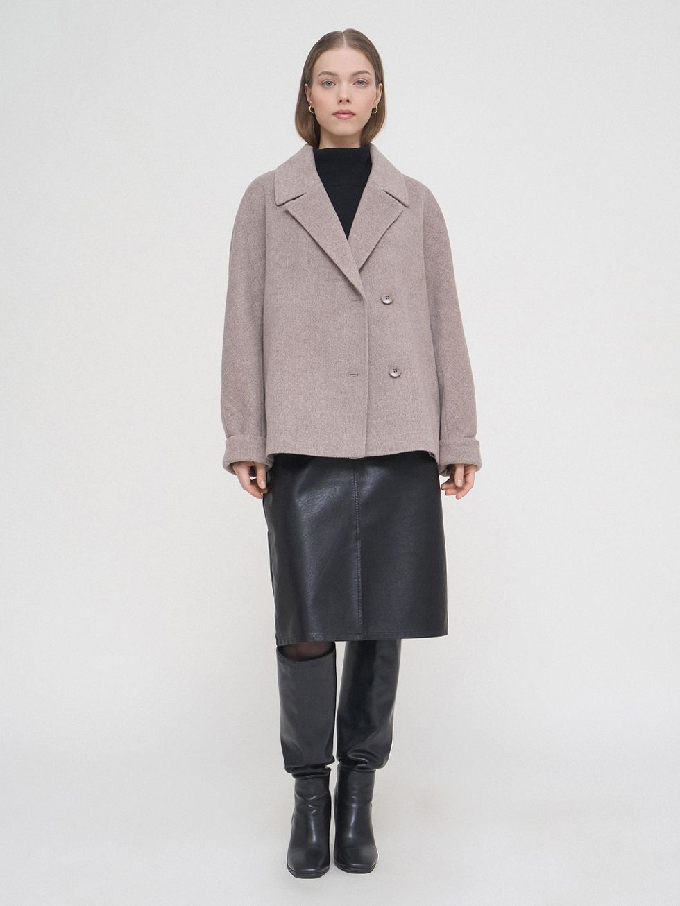 ТЕКСТИЛЬНОЕ ПАЛЬТО ЖЕНСКОЕ, СВЕТЛО-КОРИЧНЕВОЕ