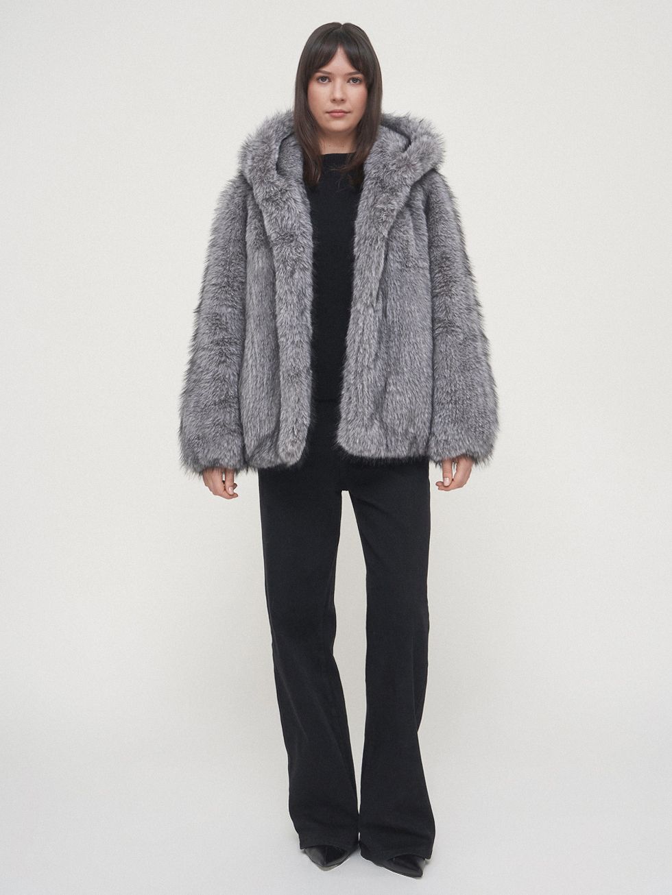 ШУБА СЕРАЯ, ЭКО-МЕХ