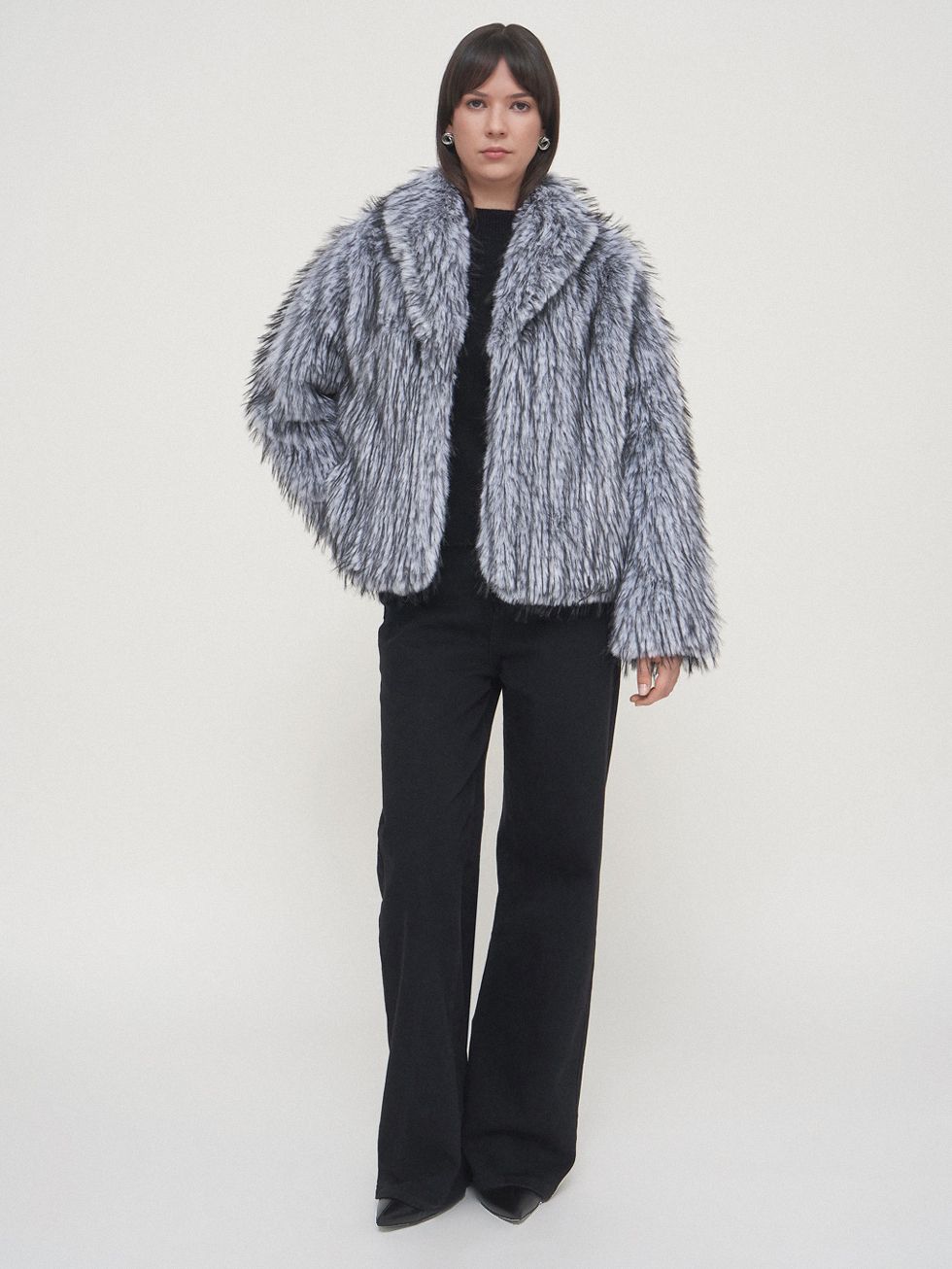 ШУБА СЕРАЯ, ЭКО-МЕХ